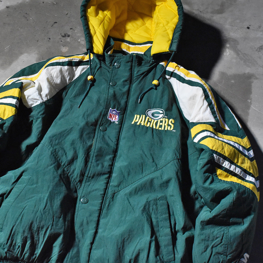 90-00s STARTER "NFL Green Bay Packers" 中綿入り ナイロンジャケット 240227