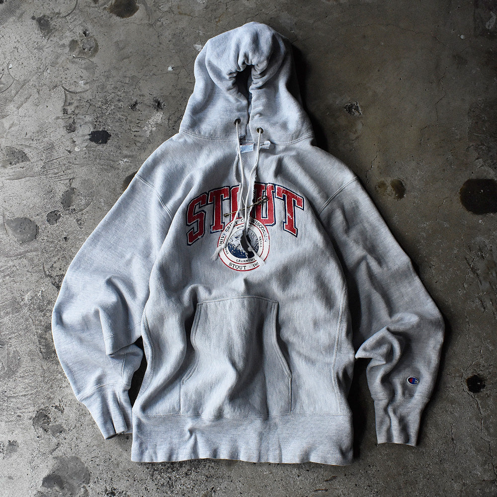 90's　Champion/チャンピオン　"niversity of Wisconsin Stout"　カットオフ！RWパーカー　USA製　230829H