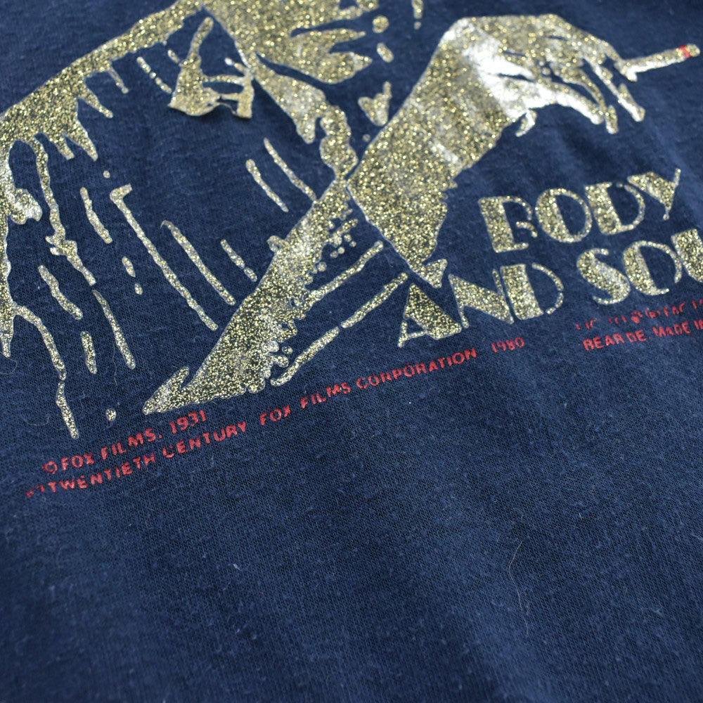 80's "BODY AND SOUL" Humphrey Bogart ムービーTシャツ 260421H