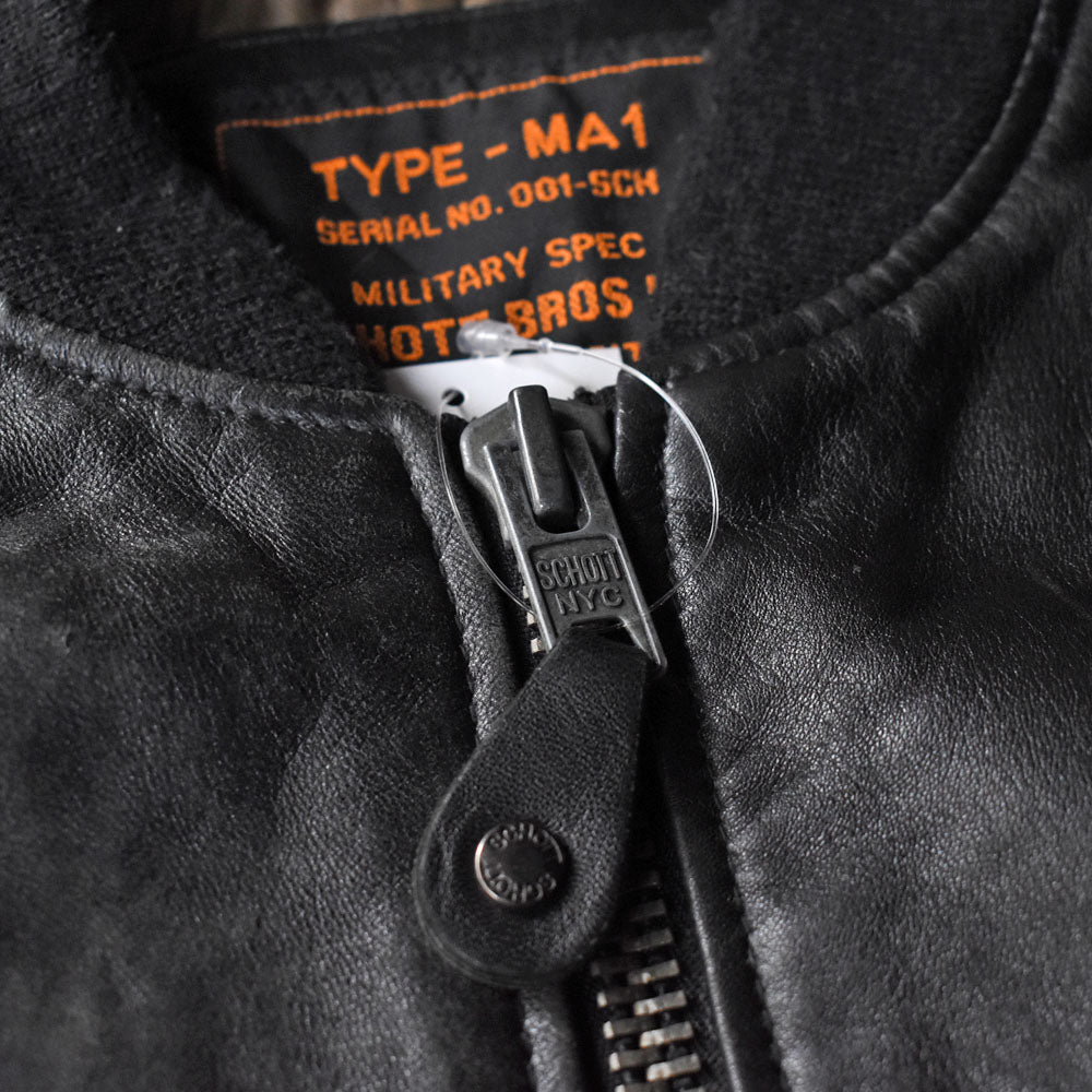 90’s Schott MA-1 レザーフライトジャケット 251007H