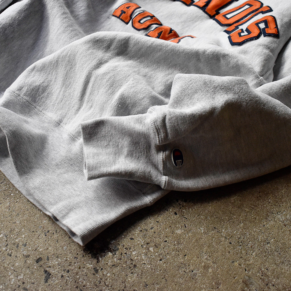 90's Champion “ILLINOIS AUNT” ワッペン RWスウェット USA製 250212H