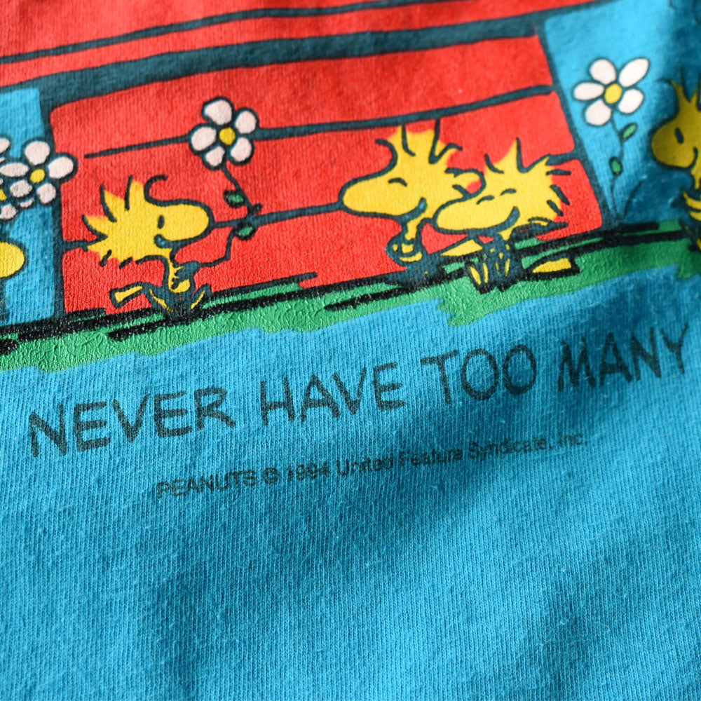 90’s Peanuts “SNOOPY & WOODSTOCK” キャラクター Tシャツ 250409