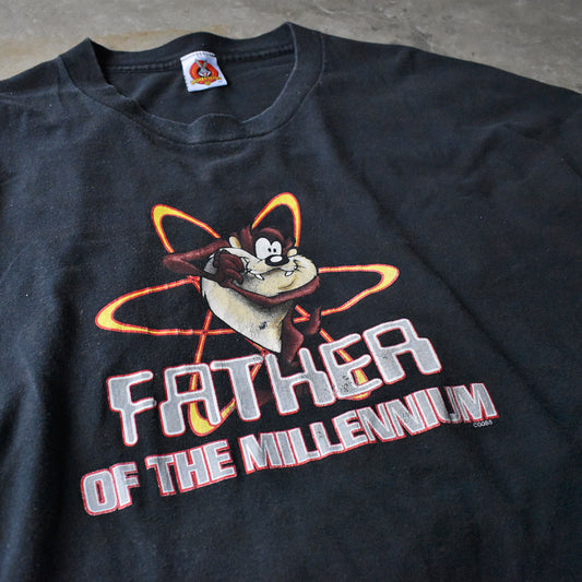90's Looney Tunes ”FATHER OF THE MILLENNIUM” TAZ キャラ Tシャツ 240531