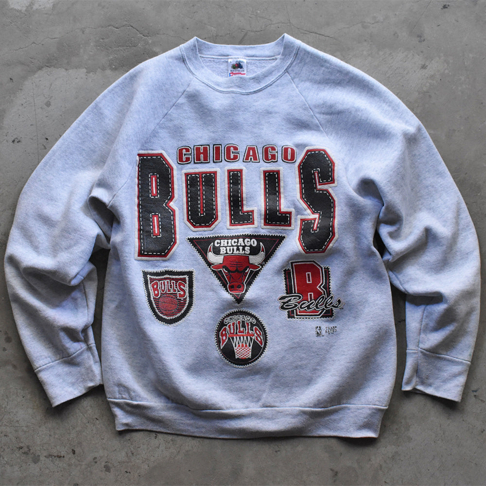 90’s Fruit of the Loom “CHICAGO BULLS” ラグラン スウェット USA製 240511