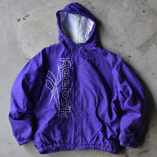 90’s Reebok ロゴ刺繍 中綿入り ナイロンジャケット 240110H