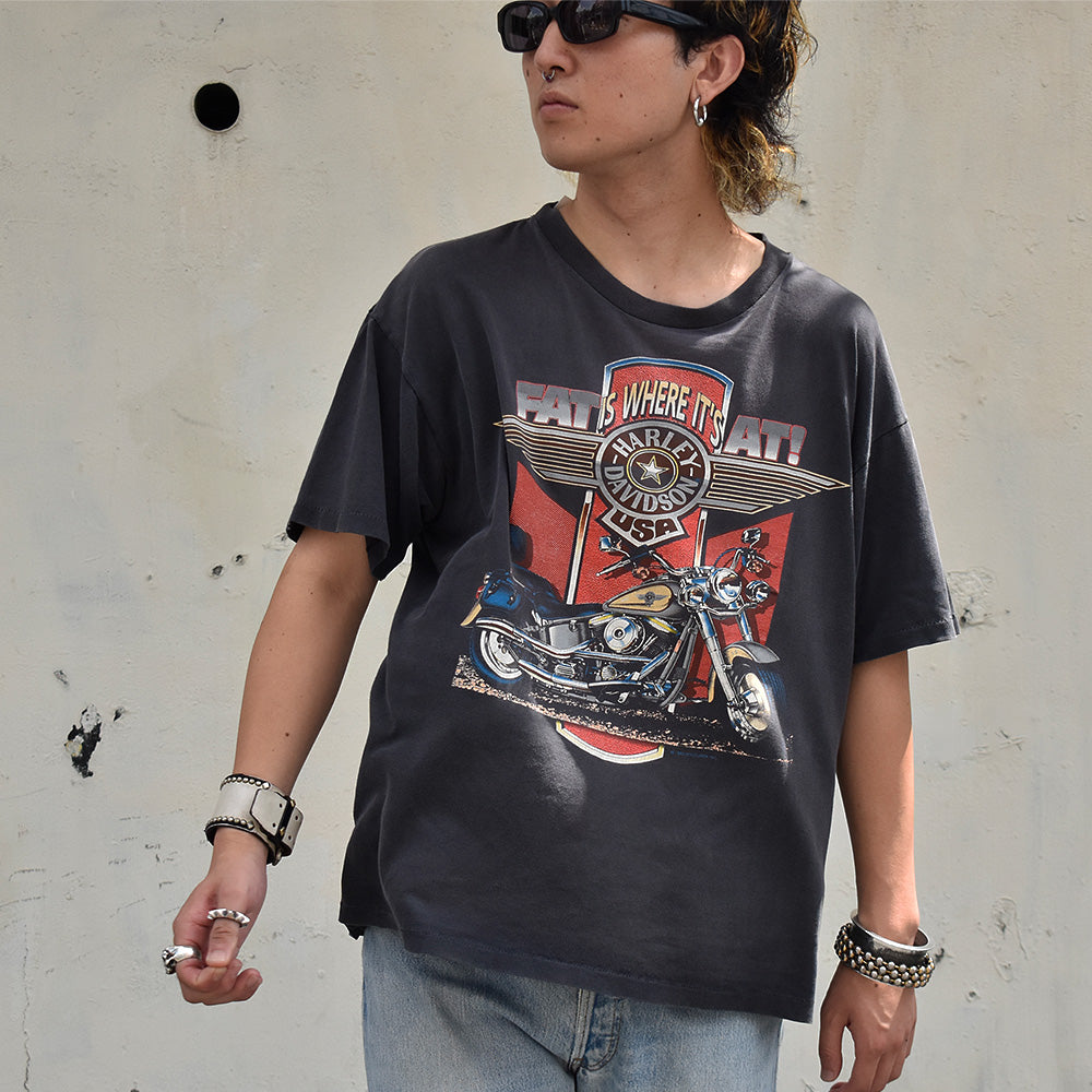 90's　Harley-Davidson/ハーレー・ダビッドソン　Harley Tee　USA製　230904H