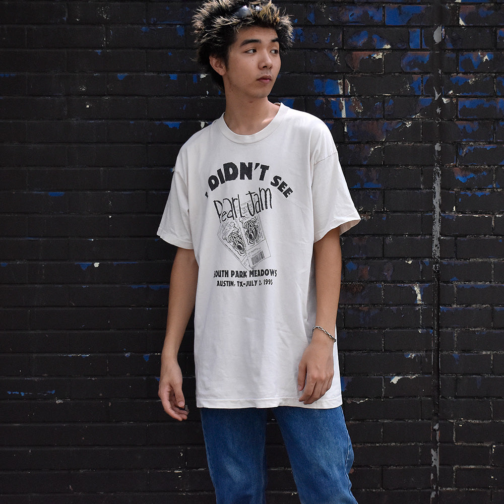 90's “I DIDN'T SEE Pearl Jam” The Buzz New Rock 107.5 FM Tシャツ USA製 250827H