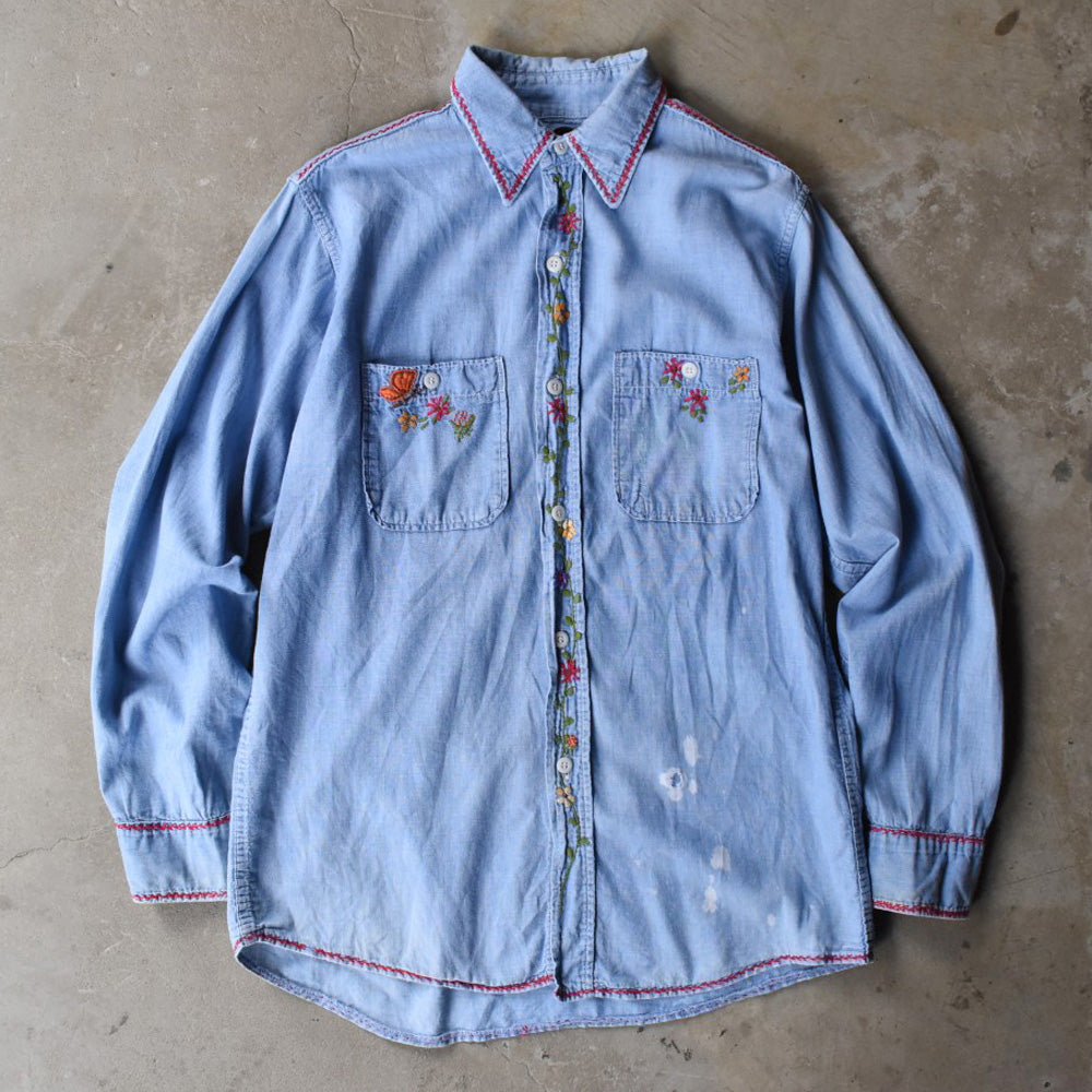 70’s Old Kentucky 刺繡 シャンブレーシャツ 251114H