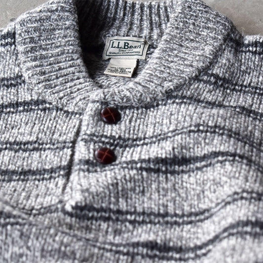 90-00’s L.L.Bean 良コンディション! ボーダー ヘンリーネック セーター 240125
