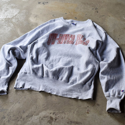 90's Champion/チャンピオン "UW-RIVER FALLS" RWスウェット USA製 230719