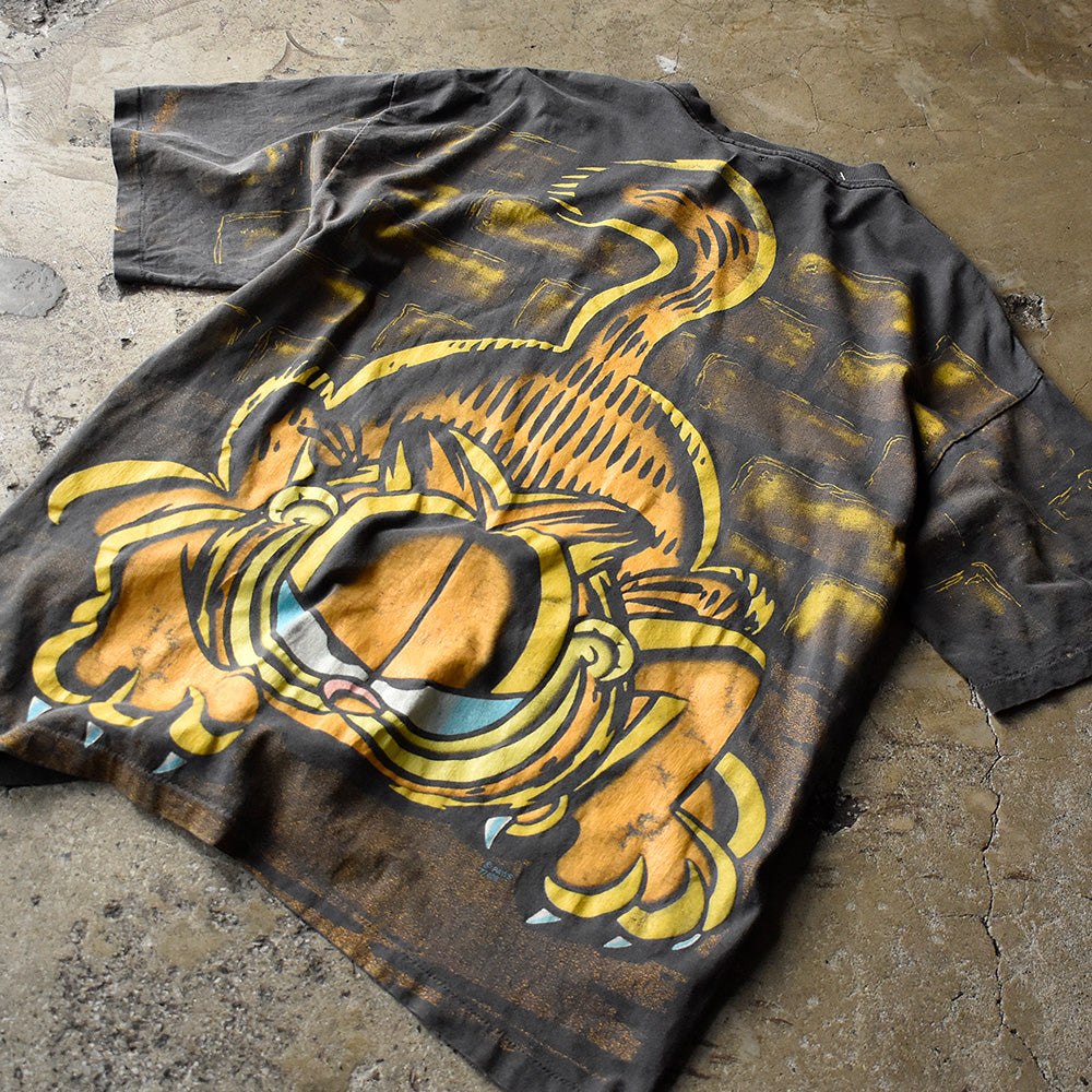 90's AOP！ “Garfield“ Tシャツ USA製 240916H