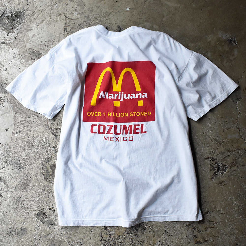 Y2K “Marijuana“ マクドナルドパロディ！ Tシャツ 240430H