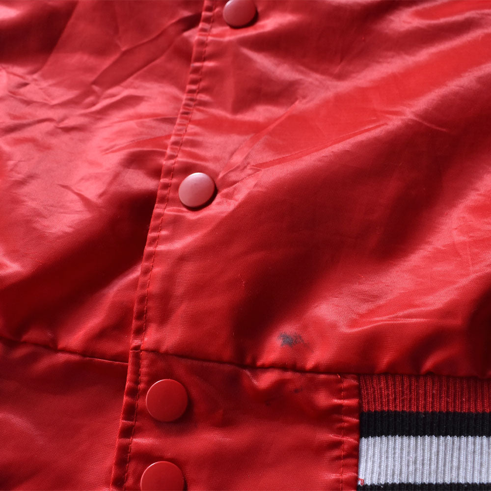 90-00’s starter “NBA Chicago Bulls” スタジャン ナイロンプルオーバー 240305