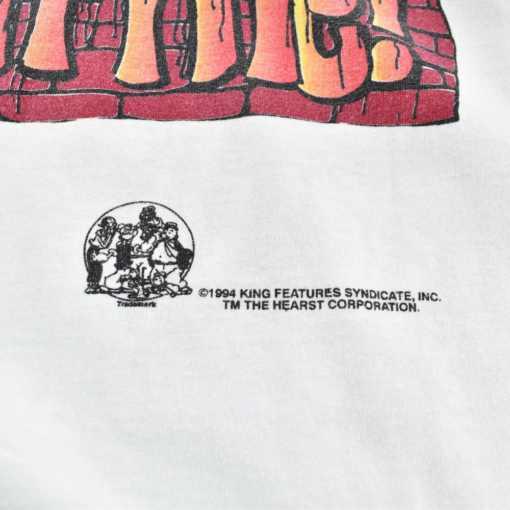 90’s AOP POPEYE & BRUTUS "If it ain't ruff, it ain't rite!" グラフィティTシャツ 260424H