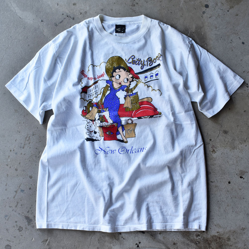 90's　Betty Boop/ベティ・ブープ ラメプリント Tシャツ　USA製　230707