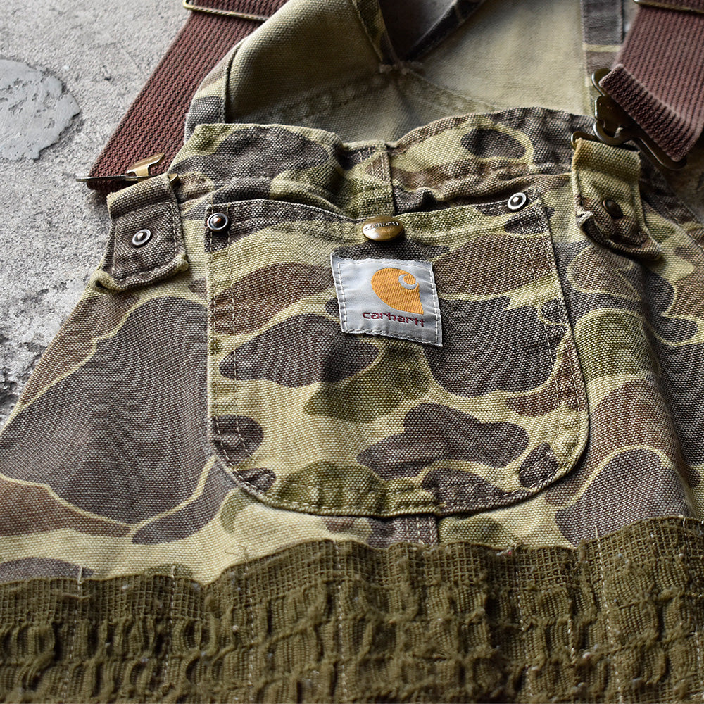 80's～ Carhartt ダックハンターカモ！ ダブルニー ダック オーバーオール 240513H