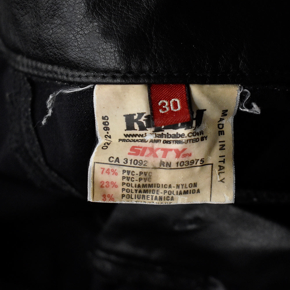 Y2K Killah by Sixty フェイクレザー ジップパンツ Italy製 250511H