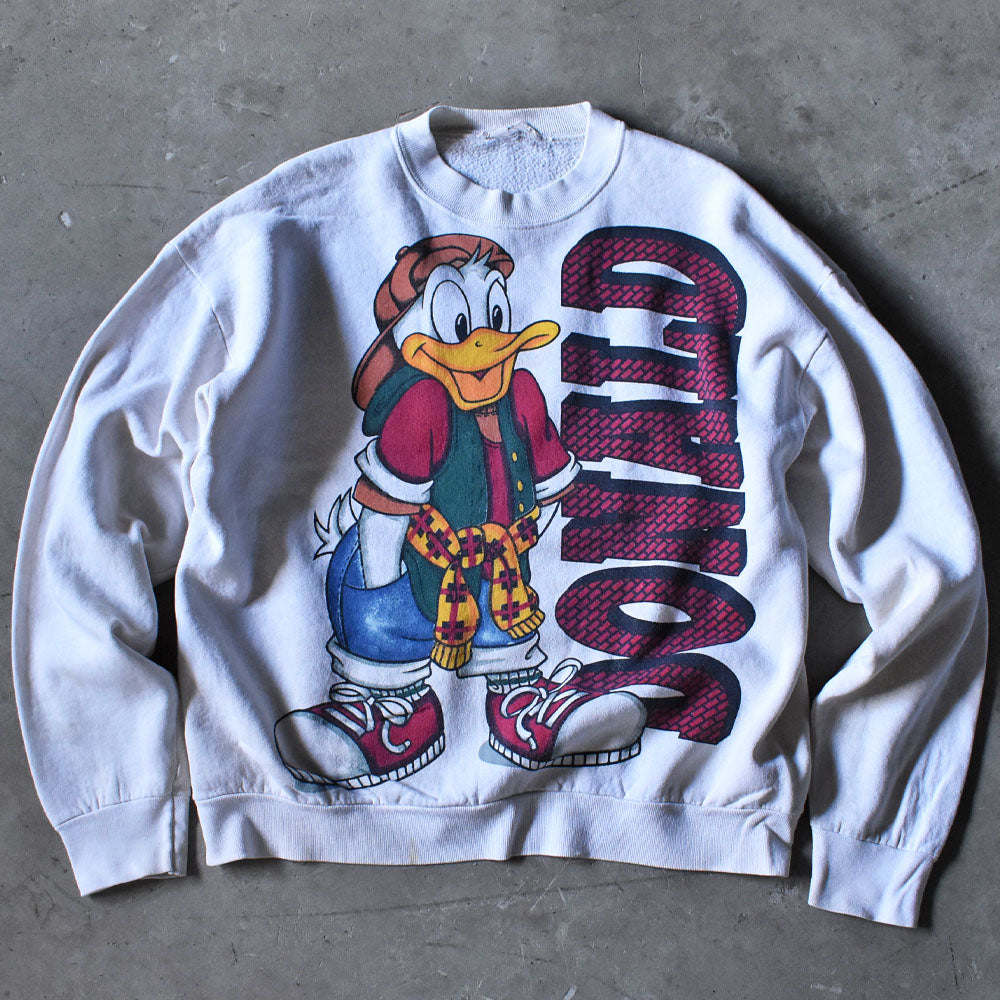 90’s Disney “DONALD” クルーネック スウェット 240226H