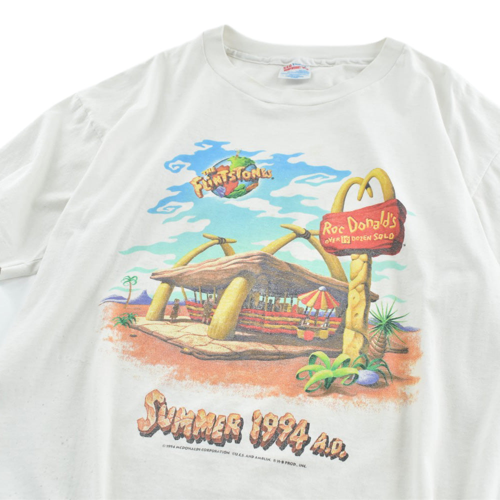 90's THE FLINTSTONES × McDonald's "RocDonald's" ムービーTシャツ USA製 260807H