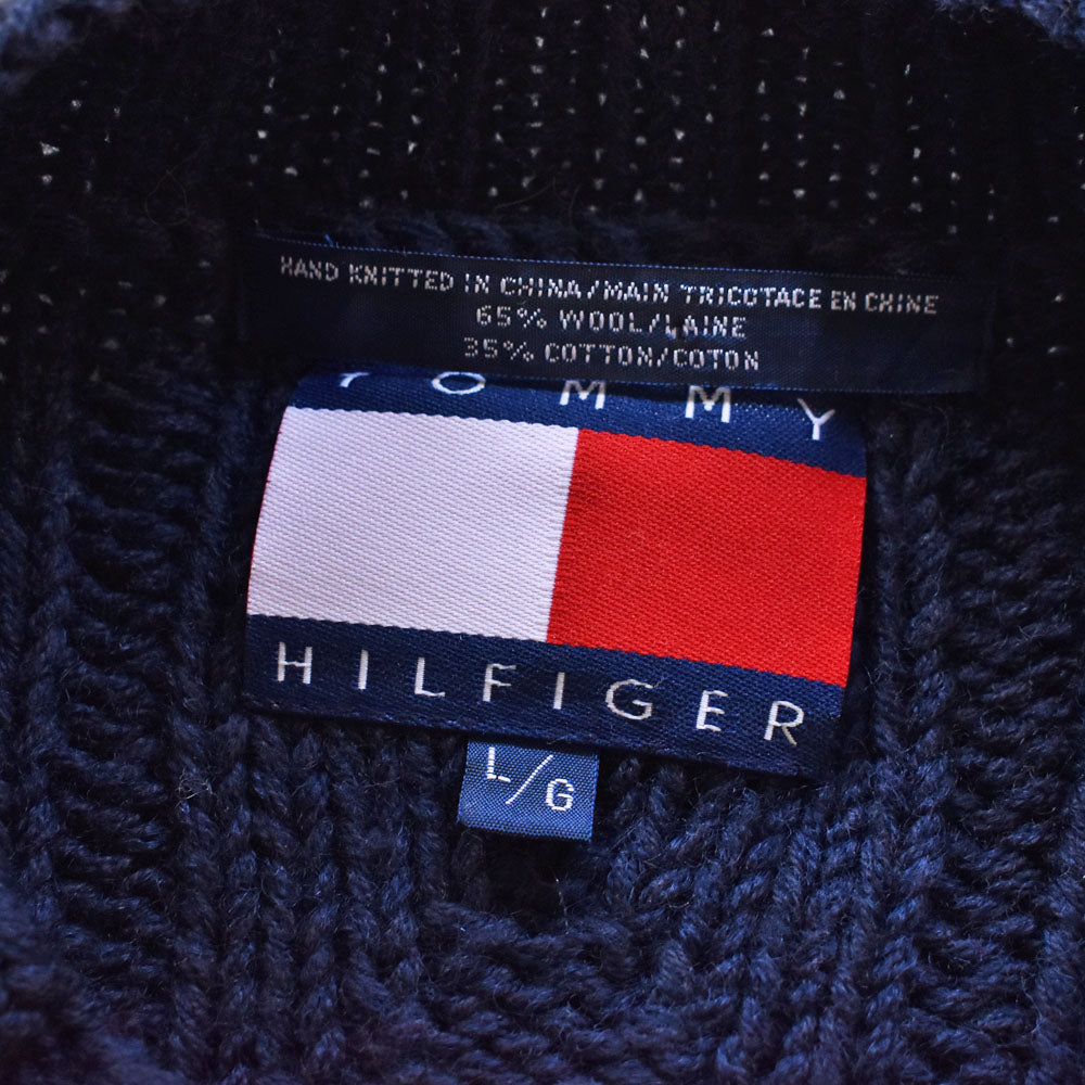 90’s TOMMY HILFIGER 星条旗 ハンドニット セーター 231220