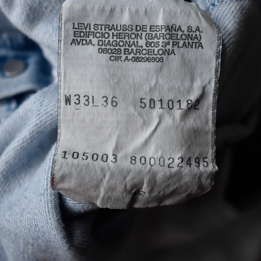 Y2K パッチカスタム！ Levi's 501 “メタル“ デニムパンツ スペイン製 アイスブルー 250520H