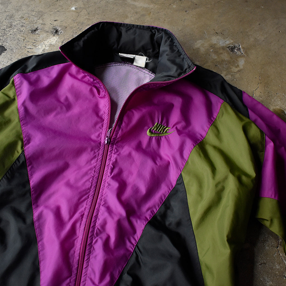 90's NIKE 銀タグ フード付き ナイロンジャケット ナイスカラーリング！ 250525H