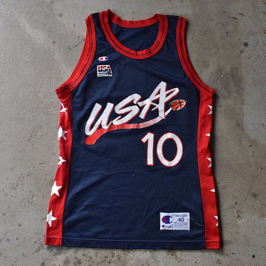 90's Champion "TEAM USA" バスケ ゲームシャツ USA製 230508H