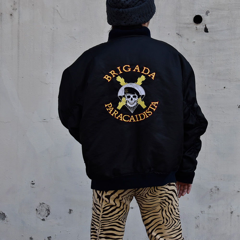 90's～ ALPHA “Brigada Paracaidista” MA-1 フライトジャケット big size！ 231103H