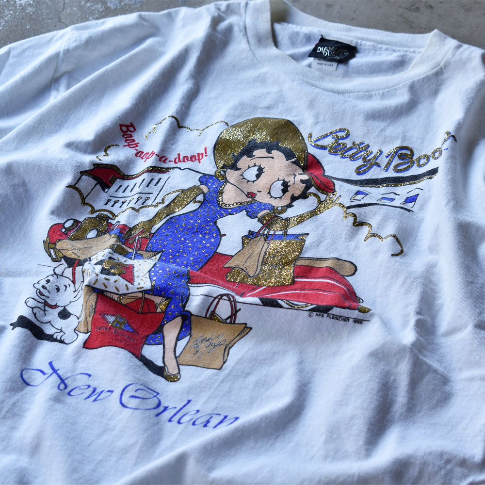 90's　Betty Boop/ベティ・ブープ ラメプリント Tシャツ　USA製　230707