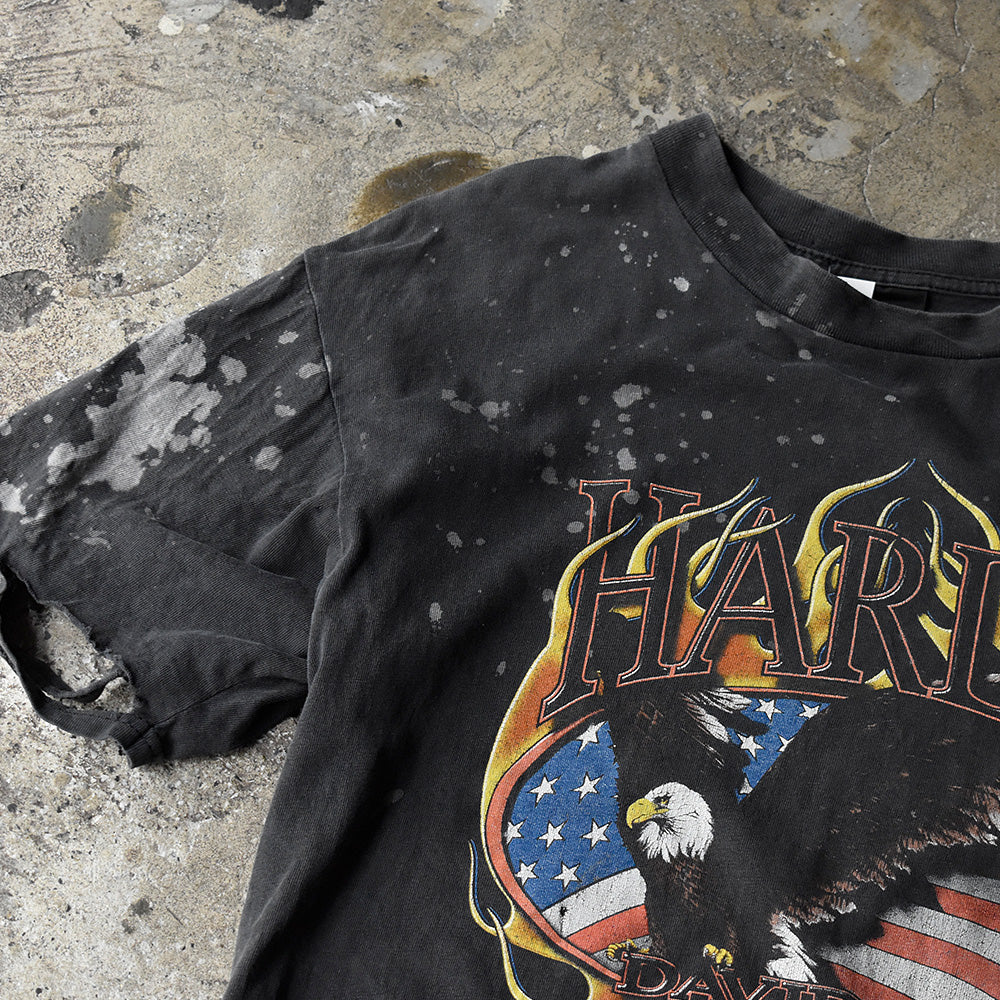 90's ボロ！ Harley-Davidson “星条旗×イーグル” Tシャツ USA製 250604H
