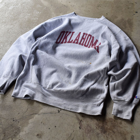 90's Champion/チャンピオン 染み込みプリント “OKLAHOMA” RWスウェット 230623