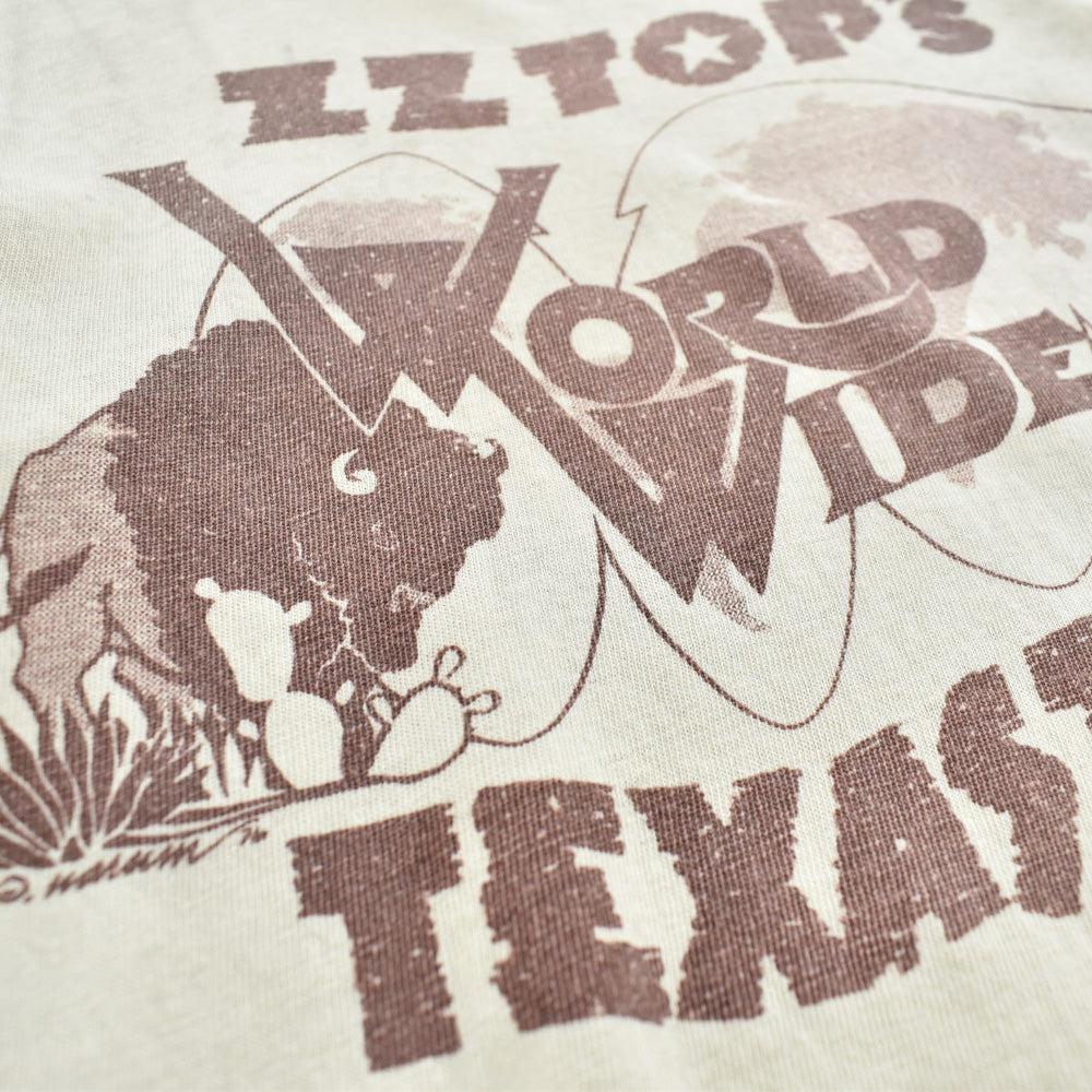 70's ZZ TOP "WORLDWIDE TEXAS TOUR" 1976 リンガー ロックTシャツ 260908H