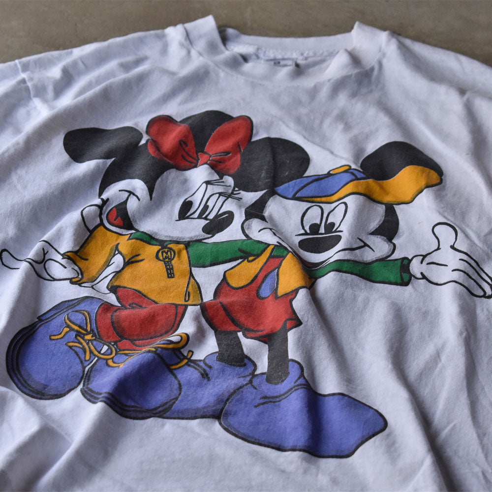 90's Disney ”Mickey＆Minnie” キャラ Tシャツ 240526