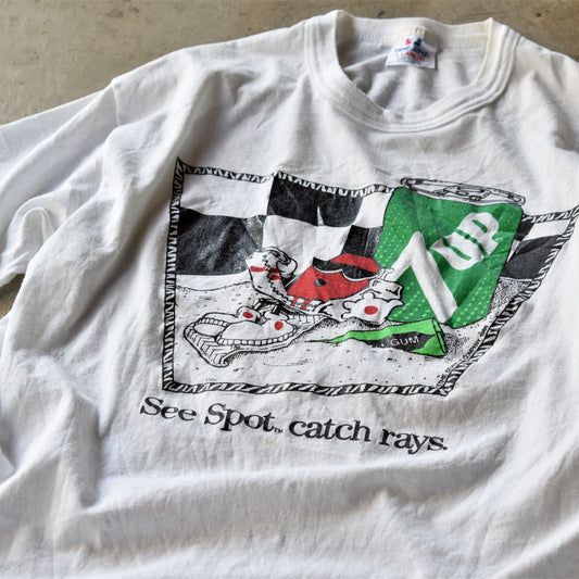 80’s 7UP “See Spot,catch rays” Tシャツ USA製 240410
