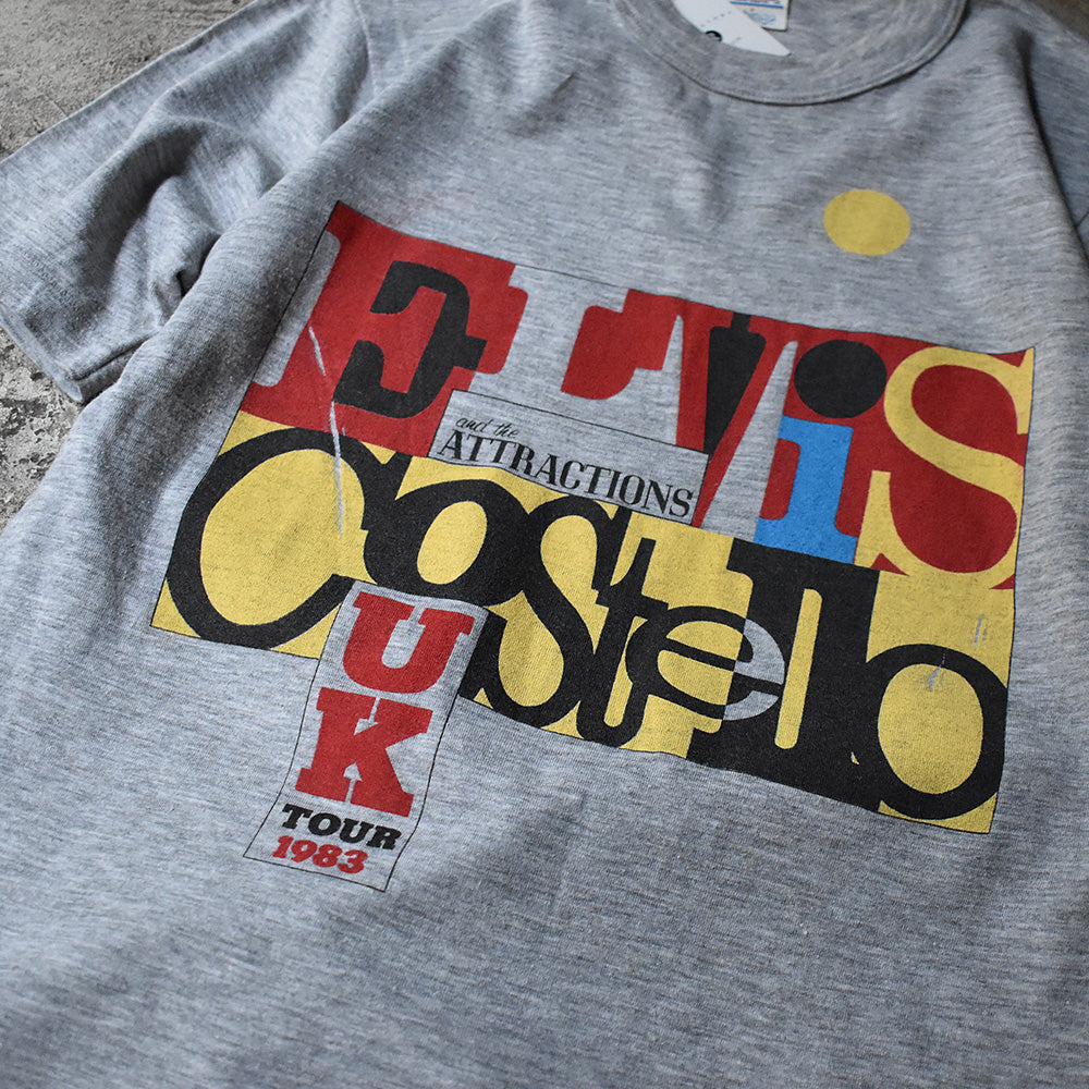 80's　Elvis Costello/エルヴィス・コステロ　"UK TOUR 1983" Tee　230614HYY