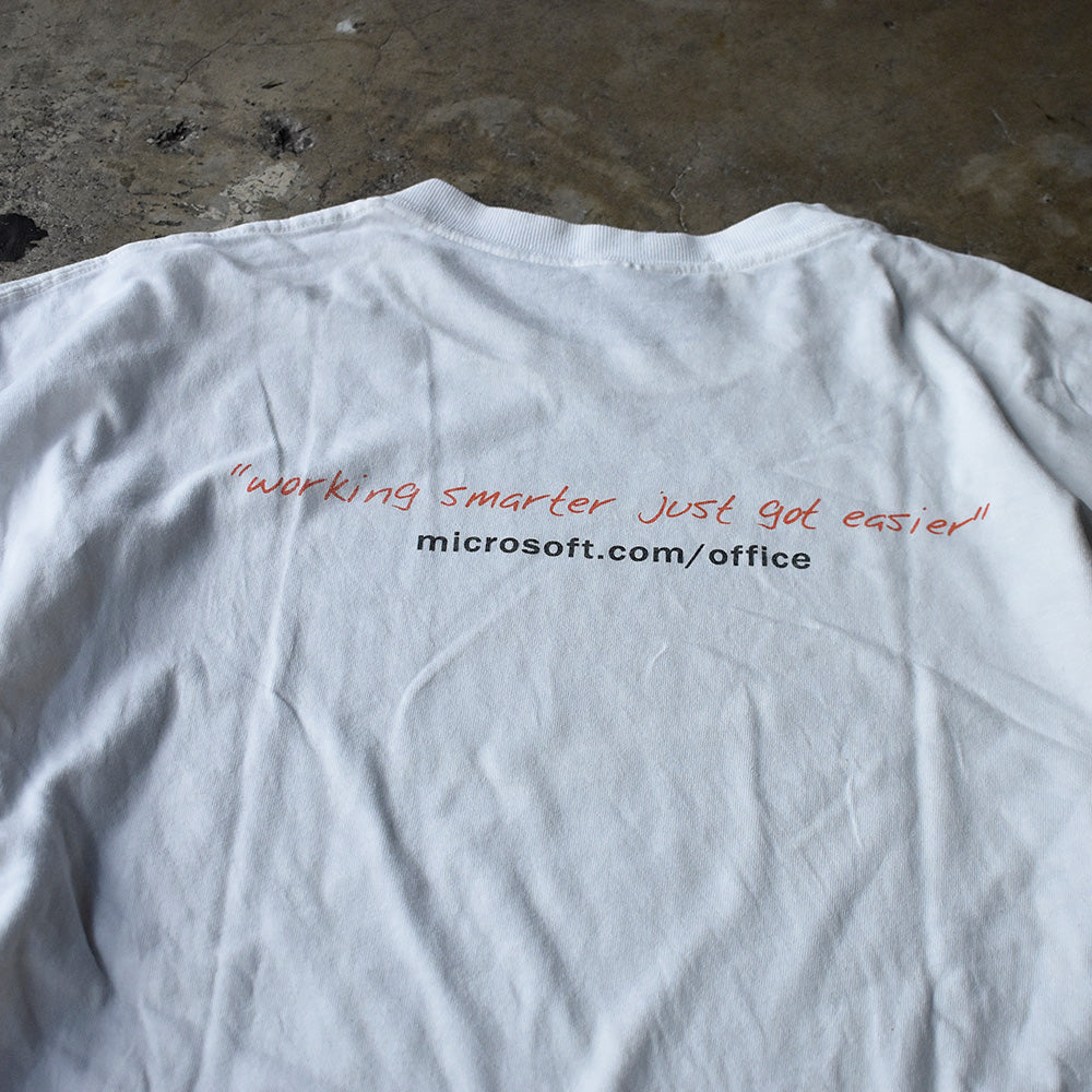 Y2K Microsoft Office XP ”working smarter just got easier“ 企業 Tシャツ 250801H