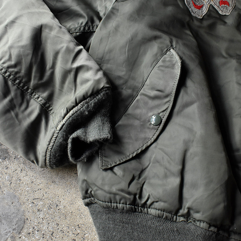 80's ALPHA “Mötley Crüe×USMC”ワッペン付き！ MA-1 フライトジャケット USA製 240212H