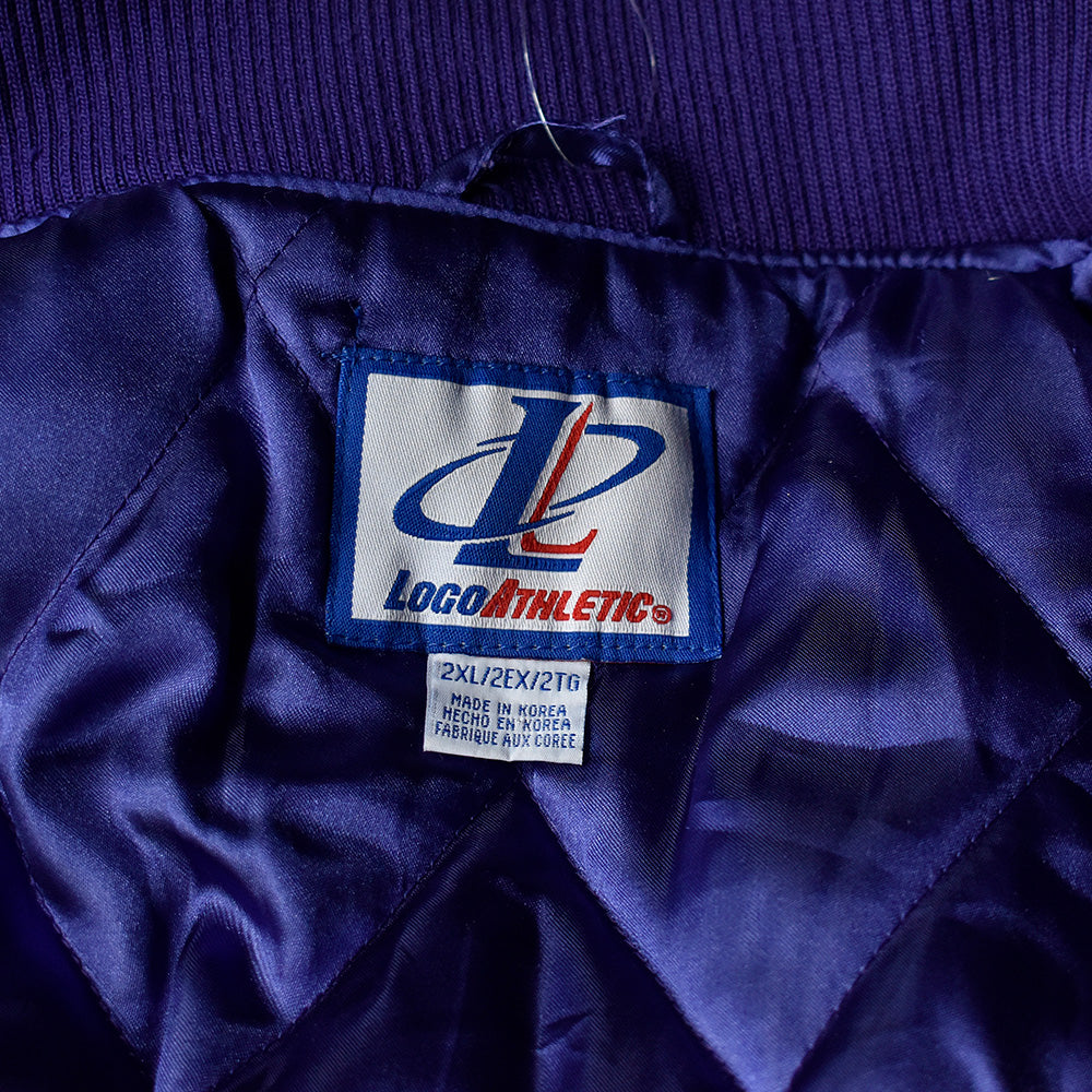 90's Logo Athletic “LSU Tigers” レザー切り替え アワードジャケット 231201H