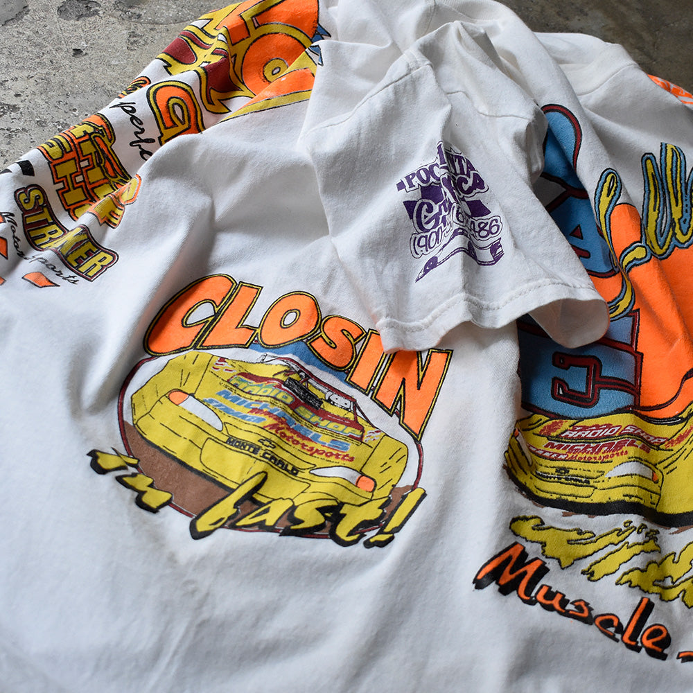 90's マルチプリント！ Racing Tシャツ 240716H