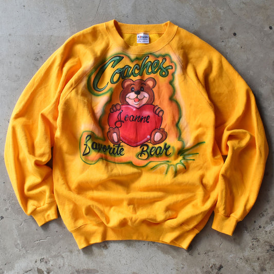 80’s デッドストック! “Favorite Bear” テディベア エアブラシ スウェット USA製 240804H