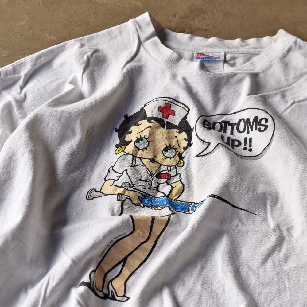ベティ・ブープ BOTTOMS UP ナース キャラクターTシャツ 1996年 ヴィンテージ