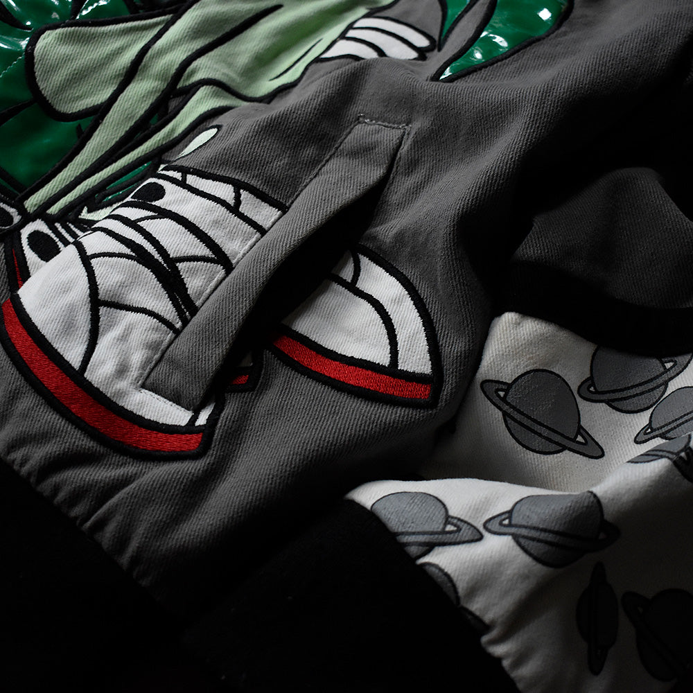 Y2K Lot29 LOONEY TUNES “Marvin the Martian” コットン レーシングジャケット 230922H