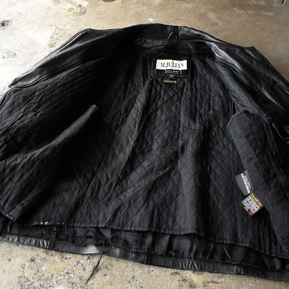 90's～ M.JULIAN Wilsons レザースウィングトップ ブルゾン Thinsulate 250420H