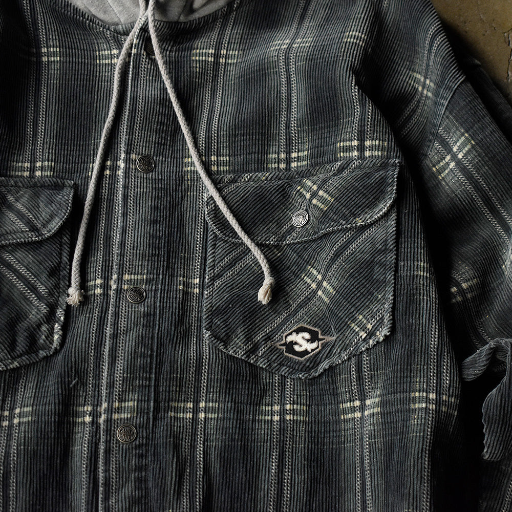 Y2K SCOTCH & SODA コーデュロイ フード付きシャツ 250125H