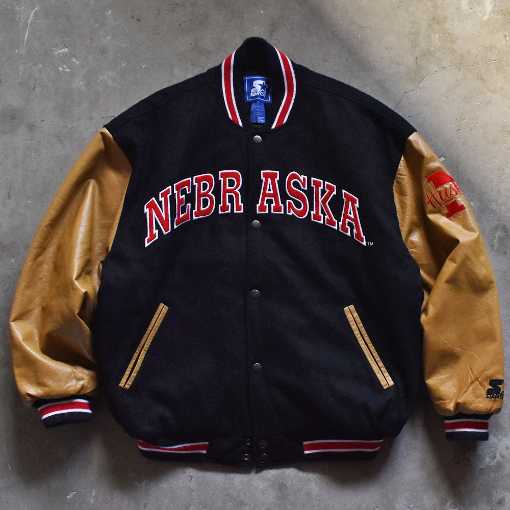 スターター NEBRASKA アワードジャケット 1995年 ブラック ヴィンテージ