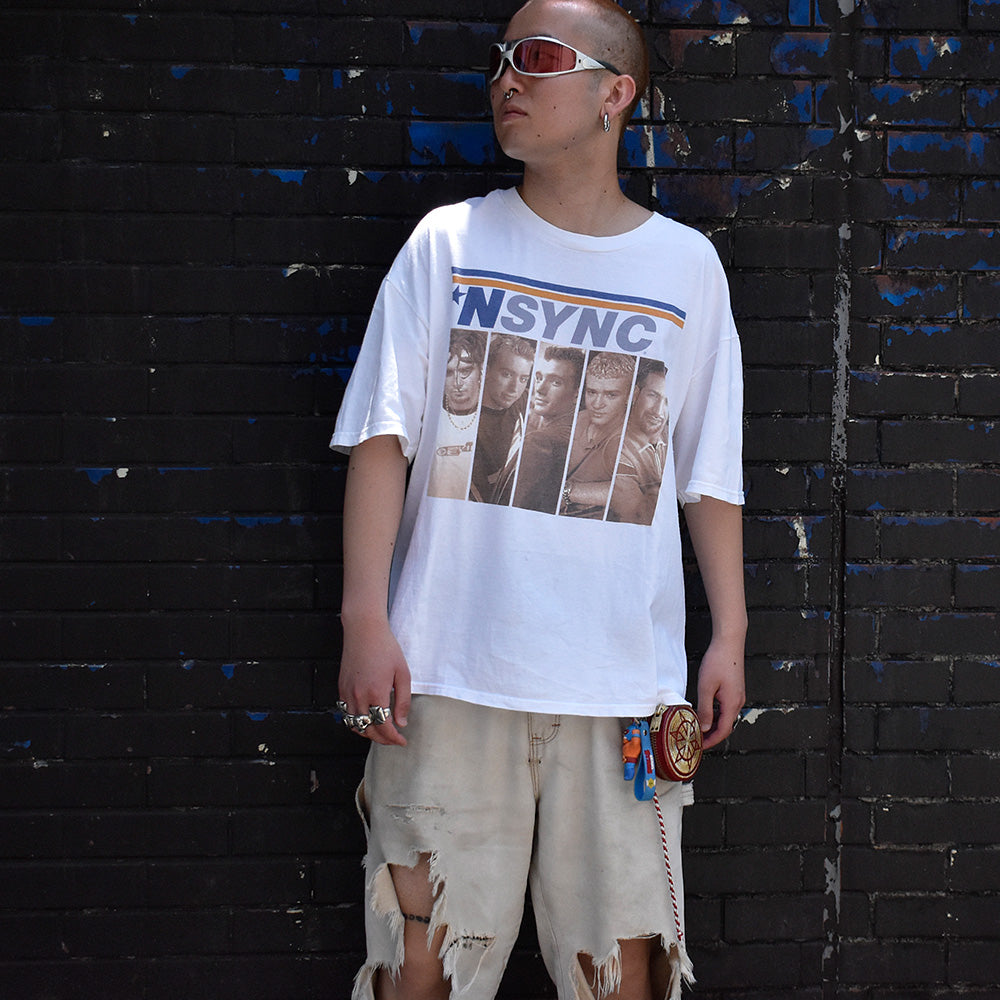 90's NSYNC “NSYNC” アイドル ボーイズグループ ロック Tシャツ 250702H