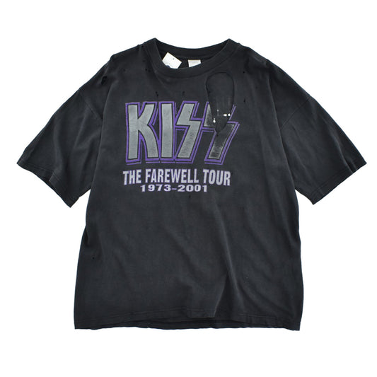 Y2K KISS “THE FAREWELL TOUR 1973–2001” BORO ロックTシャツ 260424H