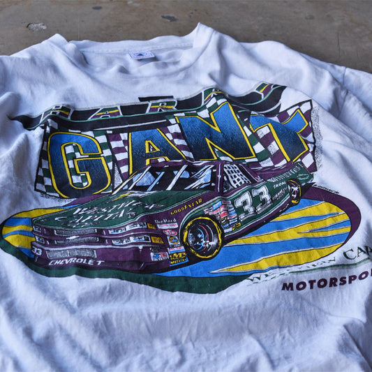 90's “Harry Gant/ハリー・ガント #33” 両面プリント レーシングTシャツ 230607