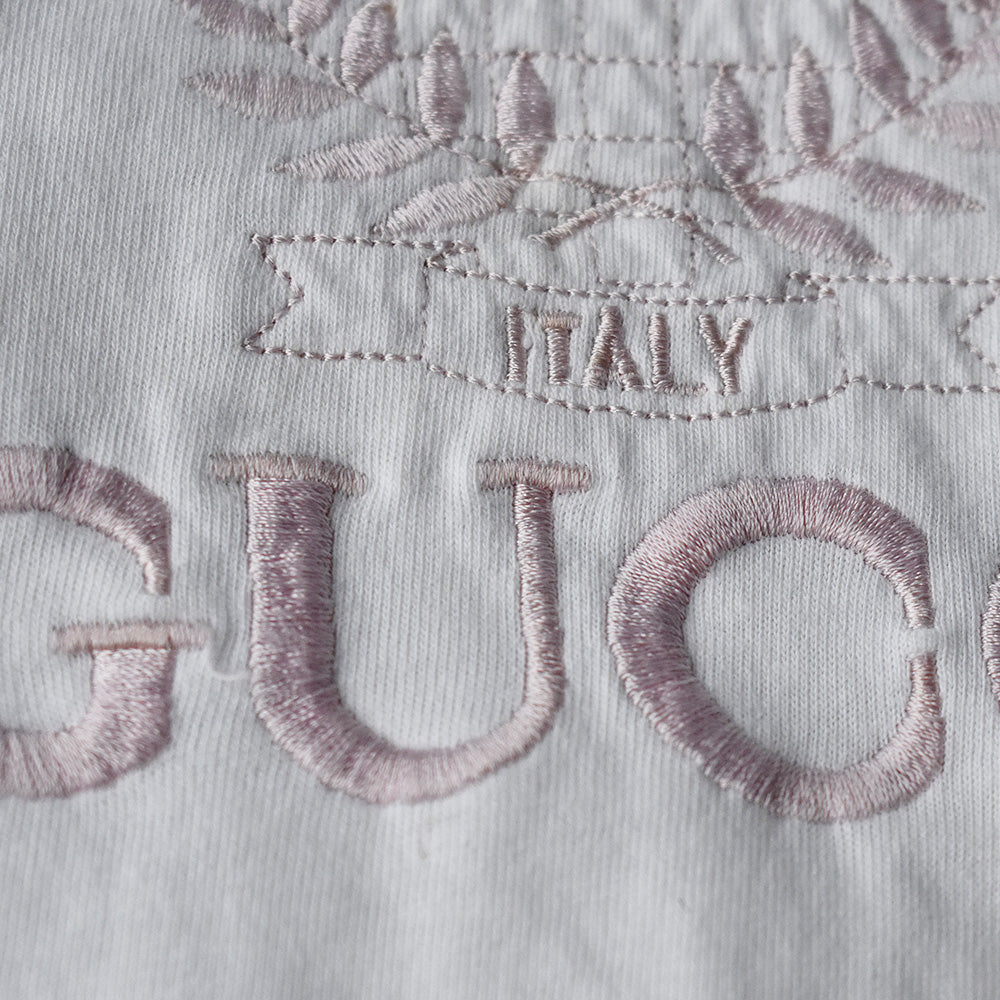 90's ブートレグ “GUCCI” ピンク刺繍Tシャツ 250603H