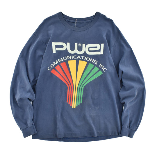 90’s PWEI "Communications Inc." ロングスリーブ ロックTシャツ 260602HYY